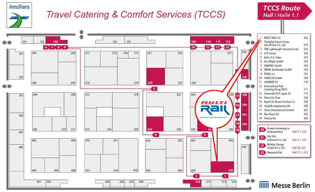 Multi Rail stand in the TCSS section at InnoTrans 2020 trade fair