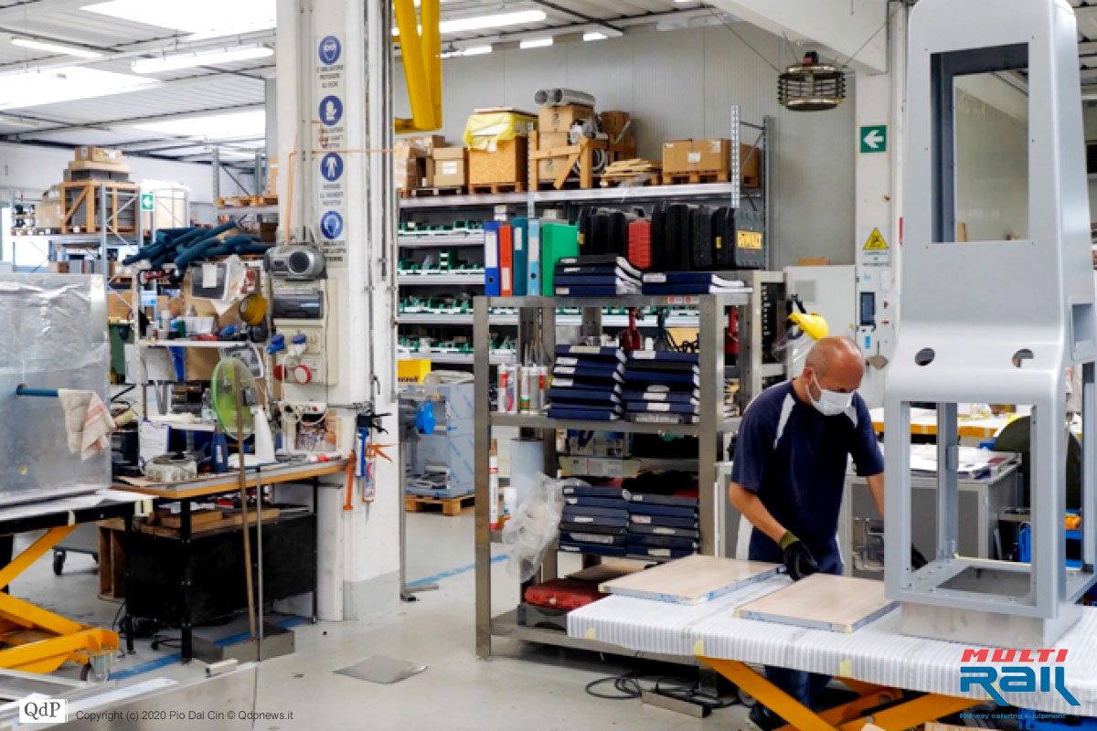 Multi Rail catering equipment for high speed trains