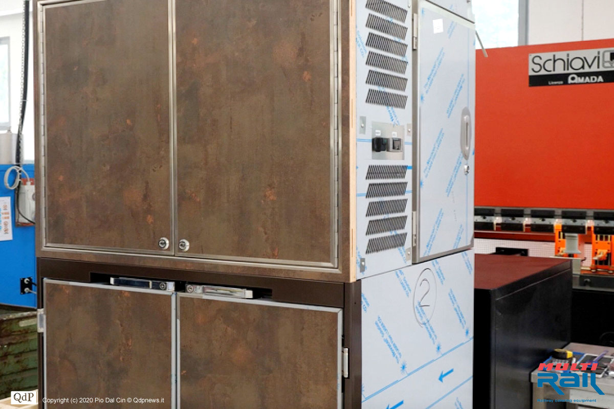 Multi Rail catering equipment for high speed trains